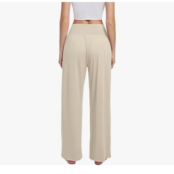 Beige Wide-Leg Lounge Pants size M <<18>> - Picture 2 of 6